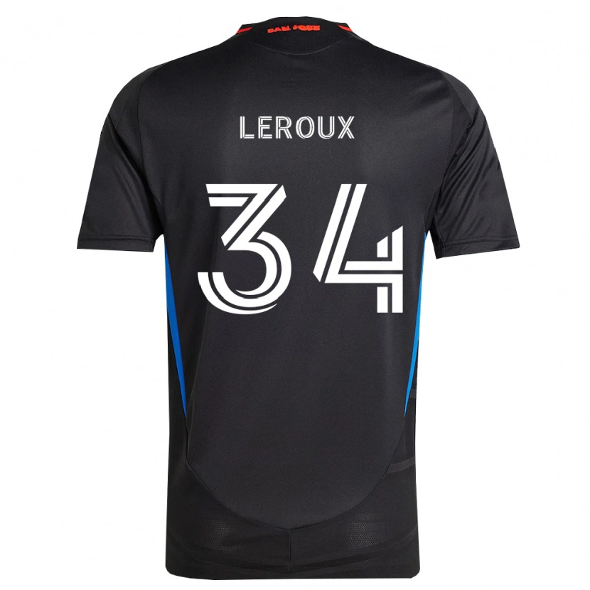 Danxen Kinderen Beau Leroux #34 Blauw Wit Zwart Thuisshirt Thuistenue 2026/27 T-Shirt