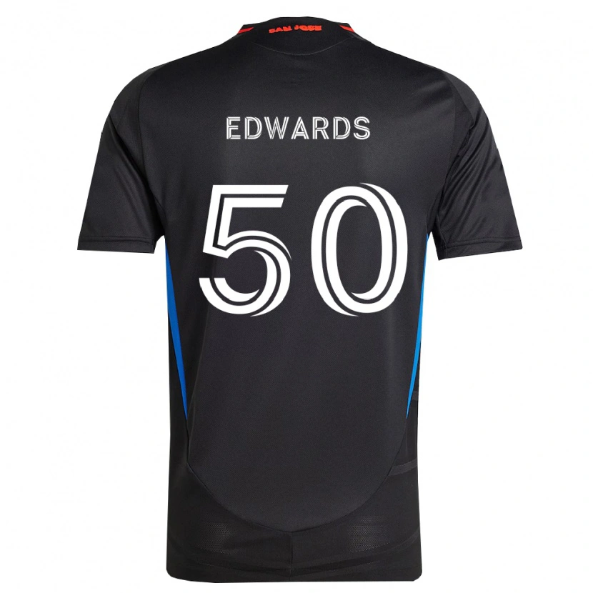 Danxen Kinderen Aaron Edwards #50 Blauw Wit Zwart Thuisshirt Thuistenue 2026/27 T-Shirt