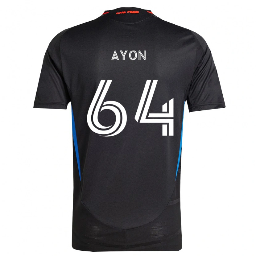 Danxen Kinderen Jerry Ayon #64 Blauw Wit Zwart Thuisshirt Thuistenue 2026/27 T-Shirt