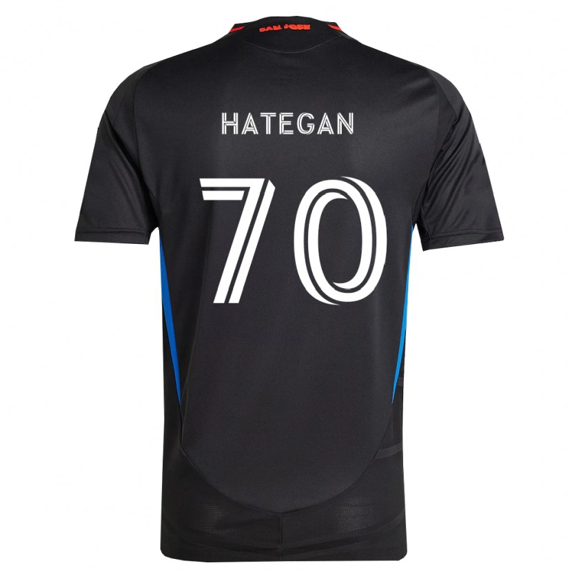 Danxen Kinderen Roberto Hategan #70 Blauw Wit Zwart Thuisshirt Thuistenue 2026/27 T-Shirt