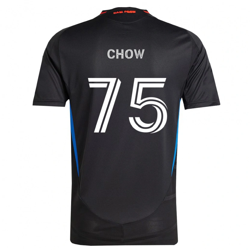 Danxen Kinderen Alex Chow #75 Blauw Wit Zwart Thuisshirt Thuistenue 2026/27 T-Shirt