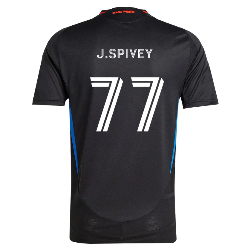 Danxen Kinderen Jermaine Spivey #77 Blauw Wit Zwart Thuisshirt Thuistenue 2026/27 T-Shirt