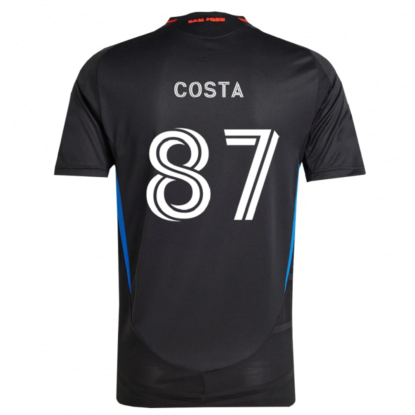 Danxen Kinderen Vítor Costa #87 Blauw Wit Zwart Thuisshirt Thuistenue 2026/27 T-Shirt