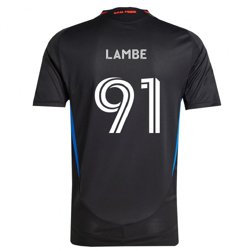 Danxen Kinderen Connor Lambe #91 Blauw Wit Zwart Thuisshirt Thuistenue 2026/27 T-Shirt