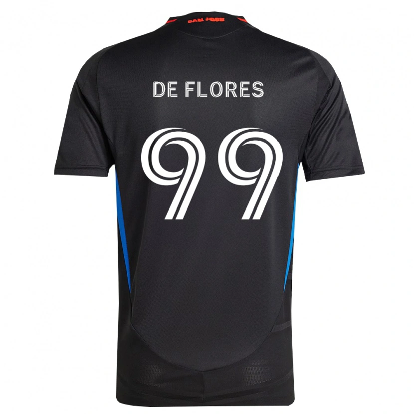 Danxen Kinderen Shane De Flores #99 Blauw Wit Zwart Thuisshirt Thuistenue 2026/27 T-Shirt