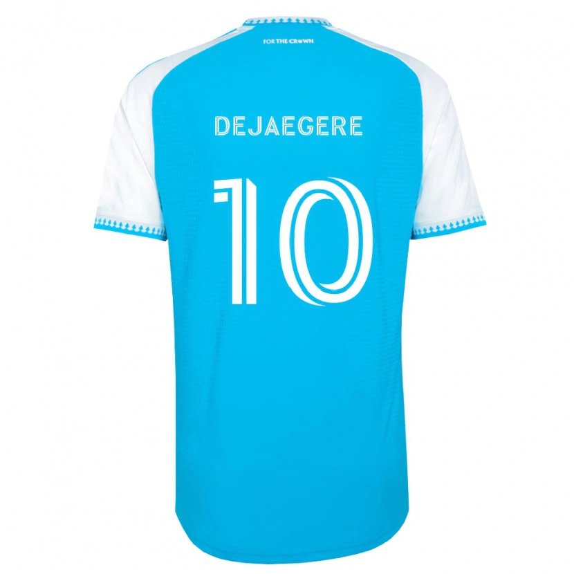 Danxen Kinderen Brecht Dejaegere #10 Hemelsblauw Wit Zwart Thuisshirt Thuistenue 2026/27 T-Shirt
