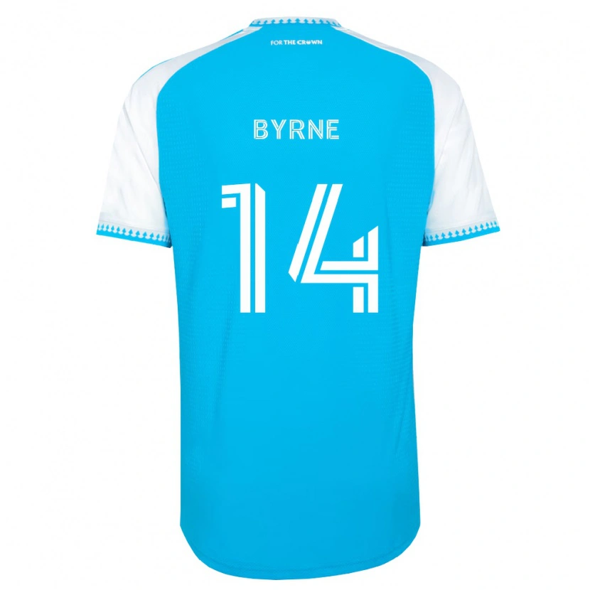 Danxen Kinderen Nathan Byrne #14 Hemelsblauw Wit Zwart Thuisshirt Thuistenue 2026/27 T-Shirt