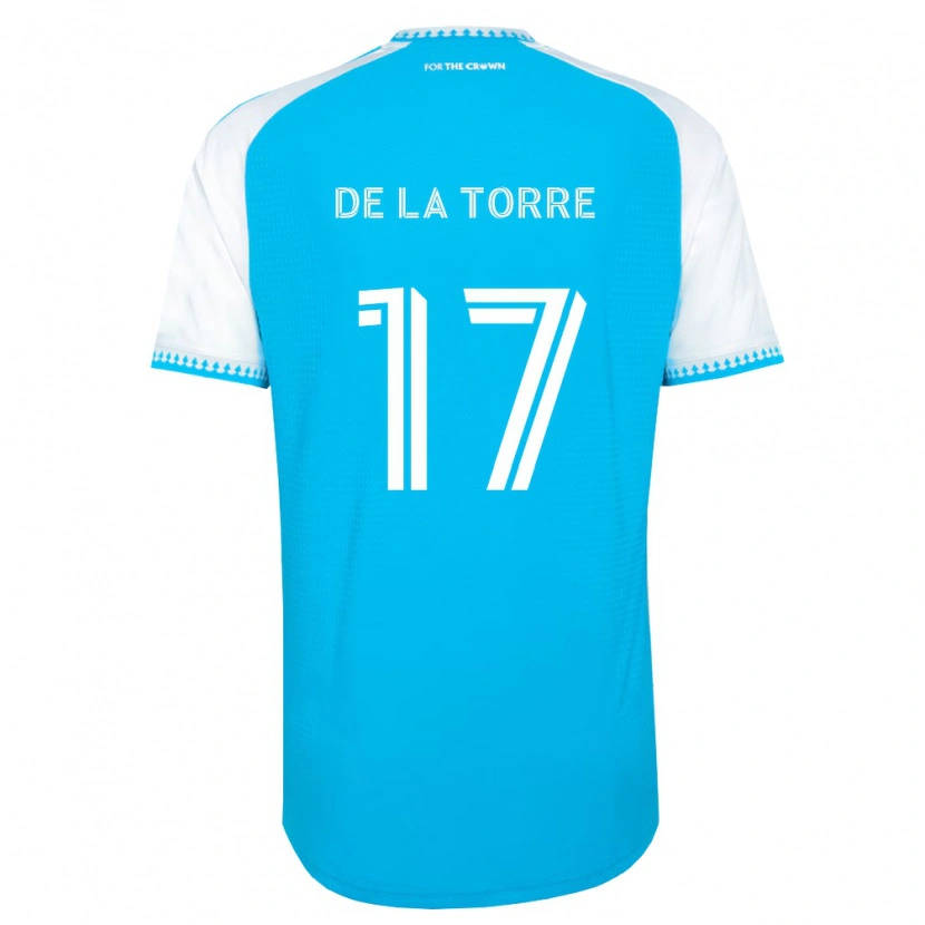Danxen Kinderen Luca De La Torre #17 Hemelsblauw Wit Zwart Thuisshirt Thuistenue 2026/27 T-Shirt