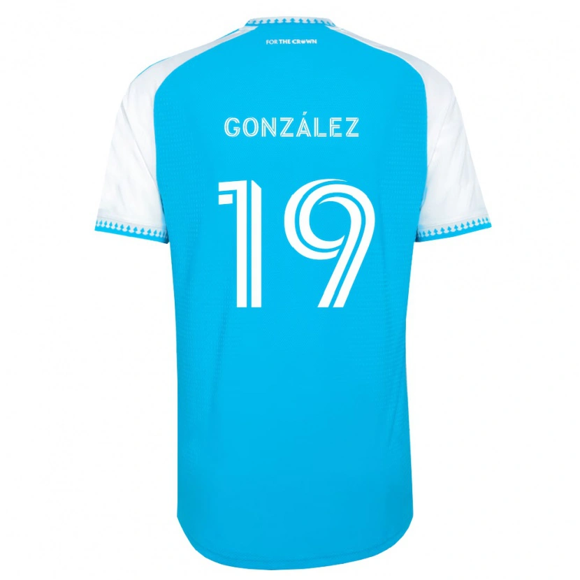 Danxen Kinderen Daniel González #19 Hemelsblauw Wit Zwart Thuisshirt Thuistenue 2026/27 T-Shirt