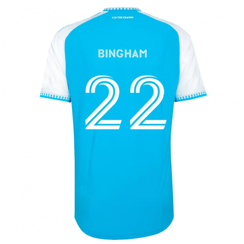 Danxen Kinderen David Bingham #22 Hemelsblauw Wit Zwart Thuisshirt Thuistenue 2026/27 T-Shirt