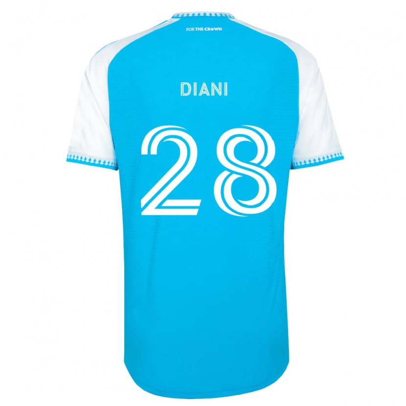 Danxen Kinderen Djibril Diani #28 Hemelsblauw Wit Zwart Thuisshirt Thuistenue 2026/27 T-Shirt