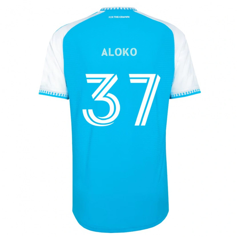 Danxen Kinderen Rodolfo Aloko #37 Hemelsblauw Wit Zwart Thuisshirt Thuistenue 2026/27 T-Shirt
