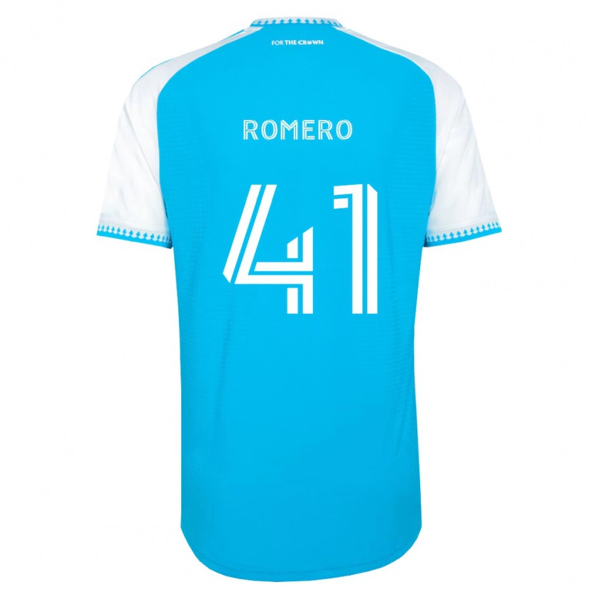 Danxen Kinderen Brian Romero #41 Hemelsblauw Wit Zwart Thuisshirt Thuistenue 2026/27 T-Shirt