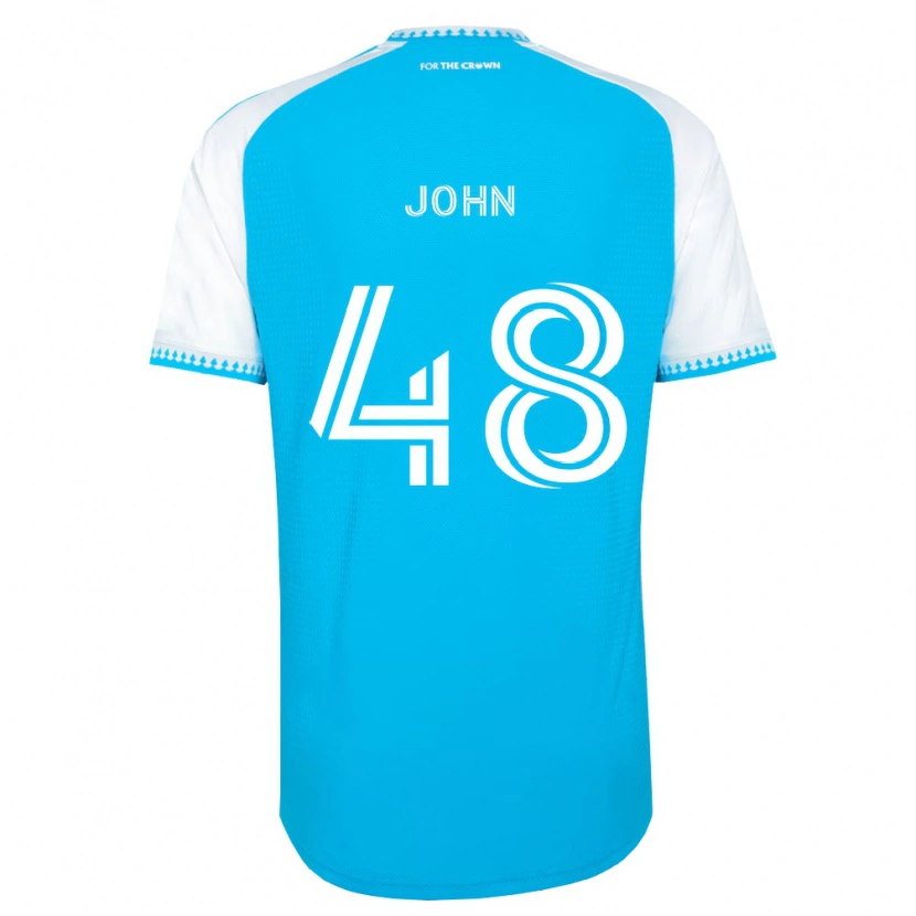 Danxen Kinderen Aron John #48 Hemelsblauw Wit Zwart Thuisshirt Thuistenue 2026/27 T-Shirt