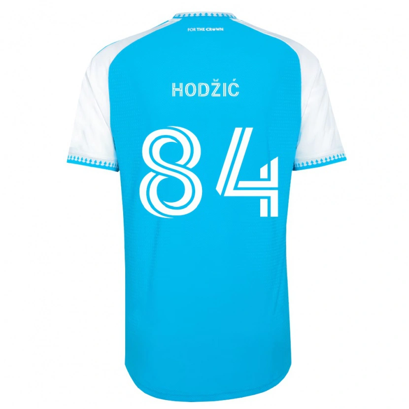 Danxen Kinderen Amil Hodžić #84 Hemelsblauw Wit Zwart Thuisshirt Thuistenue 2026/27 T-Shirt