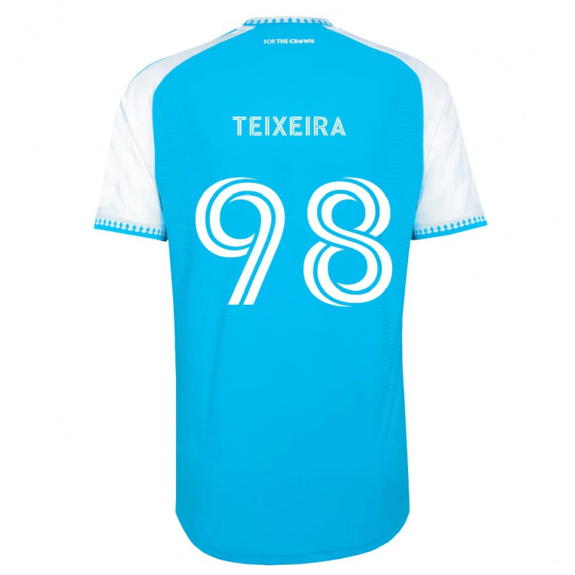 Danxen Kinderen Nickolas Teixeira #98 Hemelsblauw Wit Zwart Thuisshirt Thuistenue 2026/27 T-Shirt