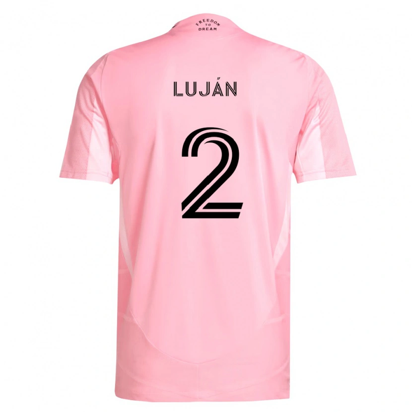 Danxen Kinderen Gonzalo Luján #2 Roze Zwart Thuisshirt Thuistenue 2026/27 T-Shirt
