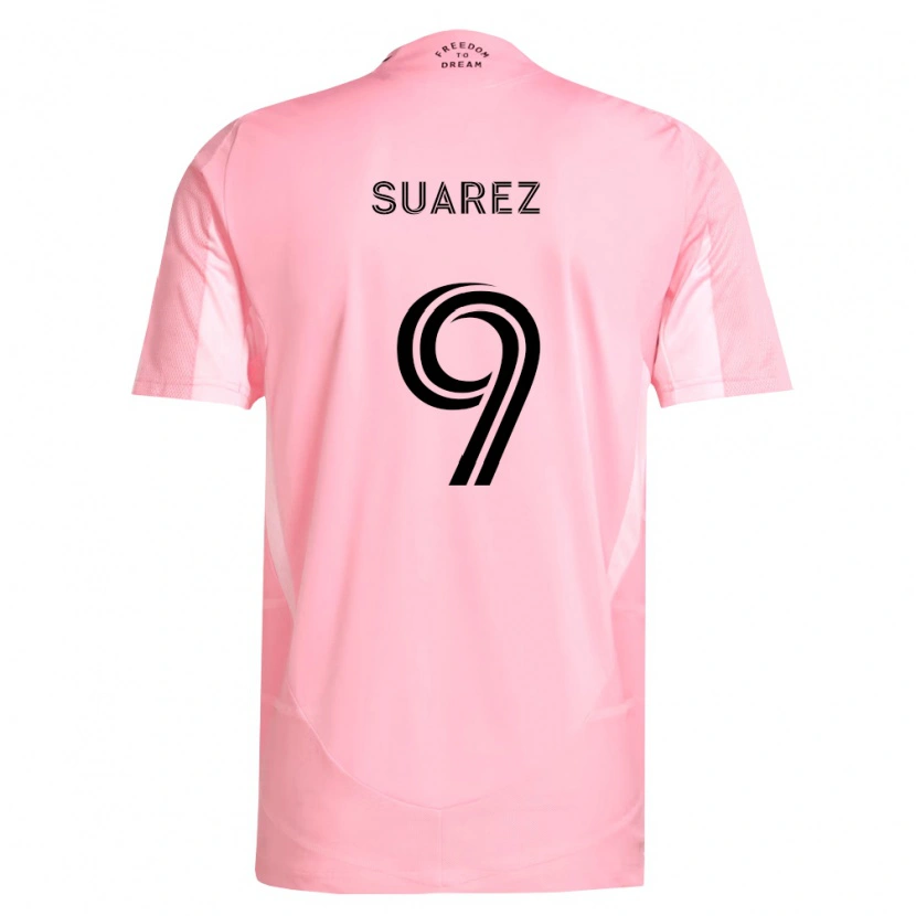 Danxen Kinderen Luis Suárez #9 Roze Zwart Thuisshirt Thuistenue 2026/27 T-Shirt