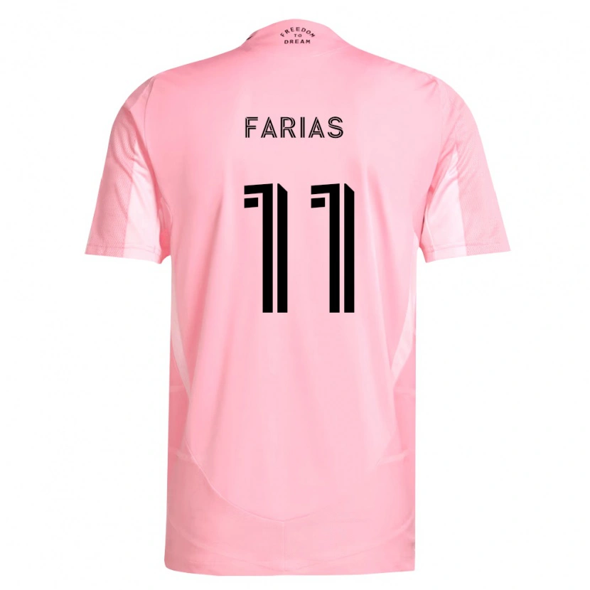 Danxen Kinderen Facundo Farías #11 Roze Zwart Thuisshirt Thuistenue 2026/27 T-Shirt