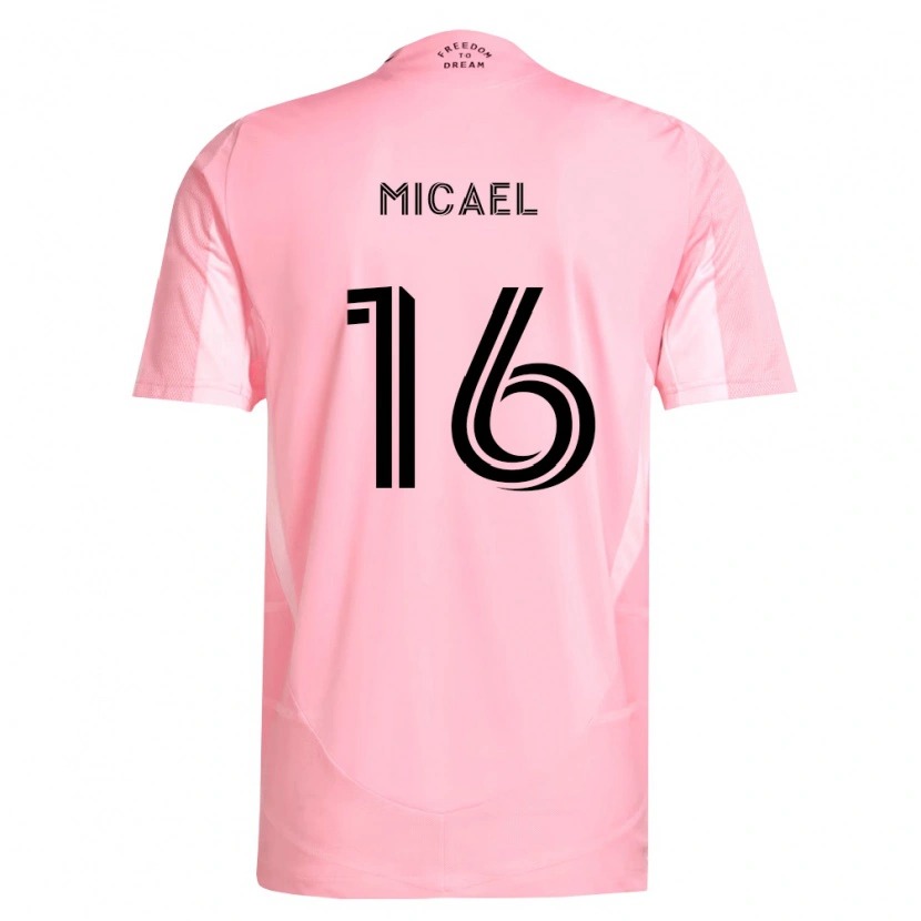 Danxen Kinderen Micael Dos Santos Silva #16 Roze Zwart Thuisshirt Thuistenue 2026/27 T-Shirt