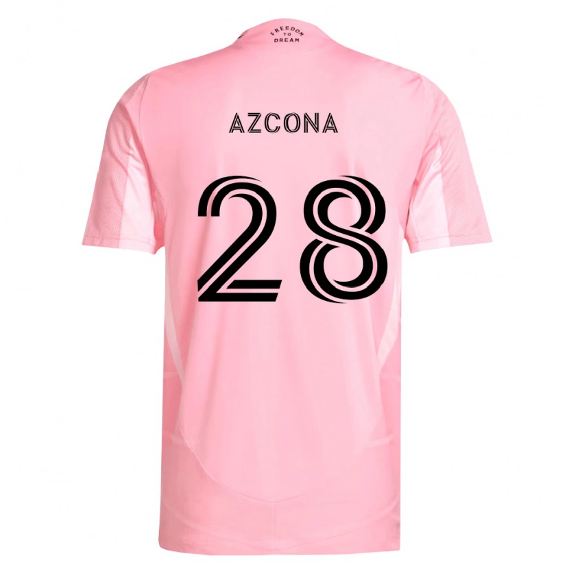 Danxen Kinderen Edison Azcona #28 Roze Zwart Thuisshirt Thuistenue 2026/27 T-Shirt