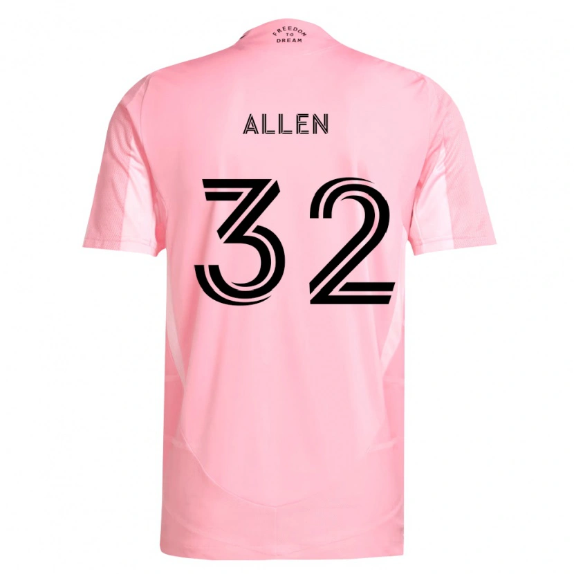 Danxen Kinderen Noah Allen #32 Roze Zwart Thuisshirt Thuistenue 2026/27 T-Shirt