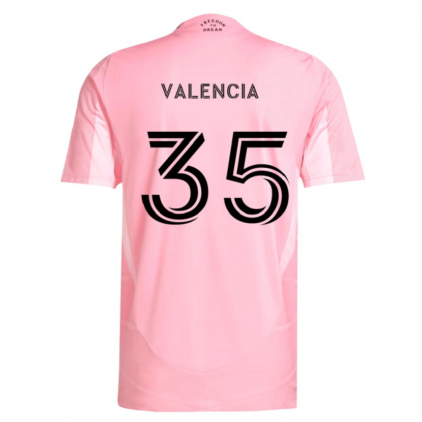 Danxen Kinderen Felipe Valencia #35 Roze Zwart Thuisshirt Thuistenue 2026/27 T-Shirt