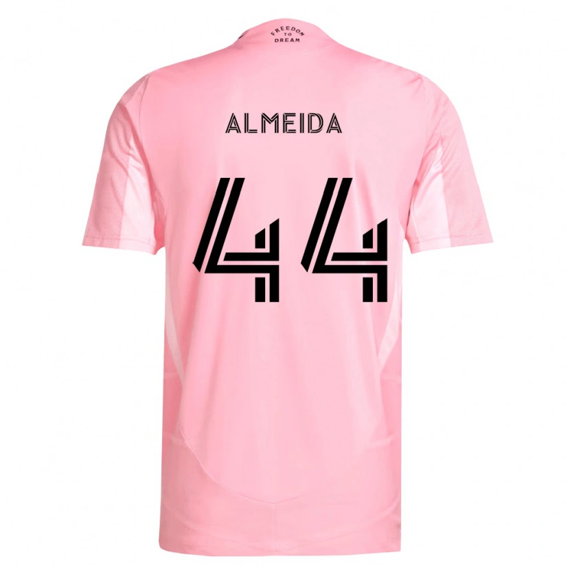 Danxen Kinderen Nicholas Almeida #44 Roze Zwart Thuisshirt Thuistenue 2026/27 T-Shirt