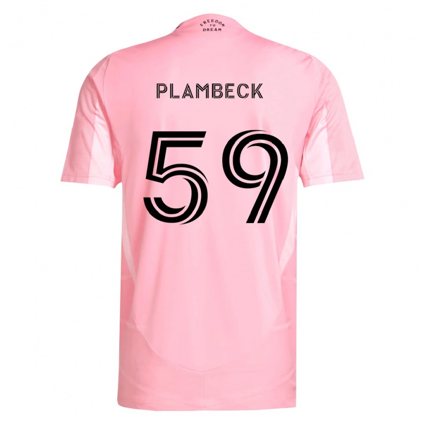 Danxen Kinderen Preston Plambeck #59 Roze Zwart Thuisshirt Thuistenue 2026/27 T-Shirt