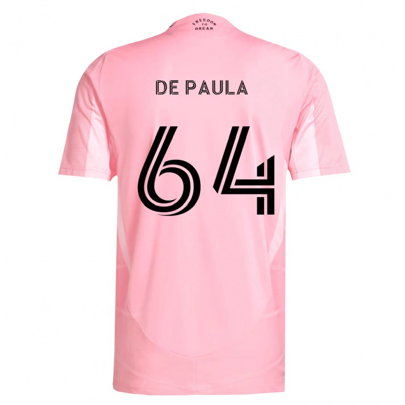 Danxen Kinderen Matteo De Paula #64 Roze Zwart Thuisshirt Thuistenue 2026/27 T-Shirt