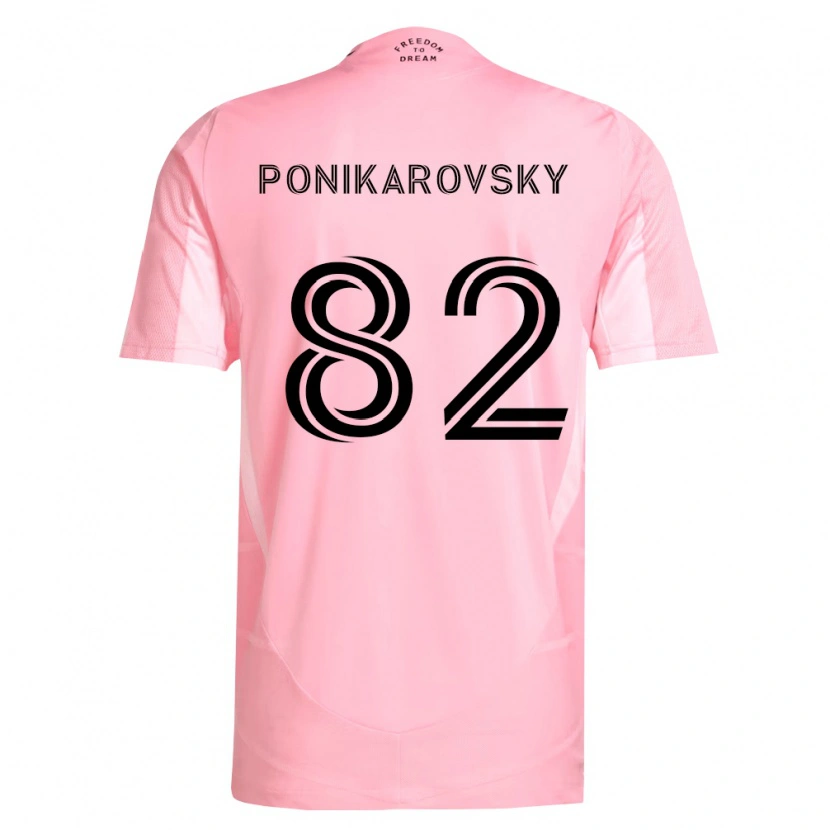 Danxen Kinderen Max Ponikarovsky #82 Roze Zwart Thuisshirt Thuistenue 2026/27 T-Shirt