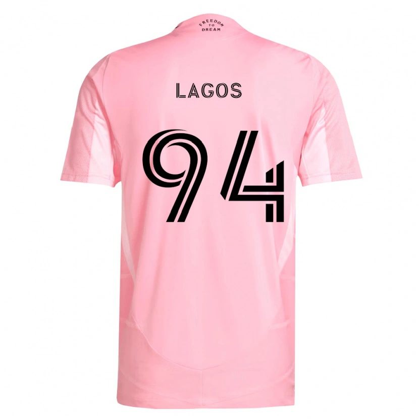 Danxen Kinderen Diego Lagos #94 Roze Zwart Thuisshirt Thuistenue 2026/27 T-Shirt