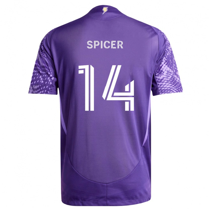Danxen Kinderen Tyrese Spicer #14 Paars Wit Thuisshirt Thuistenue 2026/27 T-Shirt