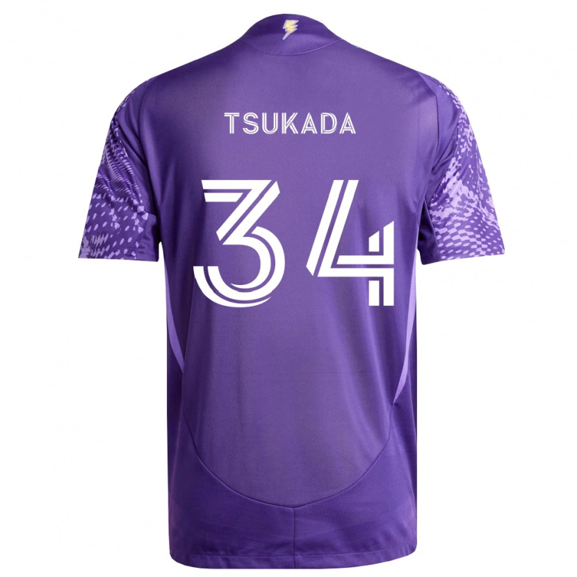 Danxen Kinderen Yutaro Tsukada #34 Paars Wit Thuisshirt Thuistenue 2026/27 T-Shirt