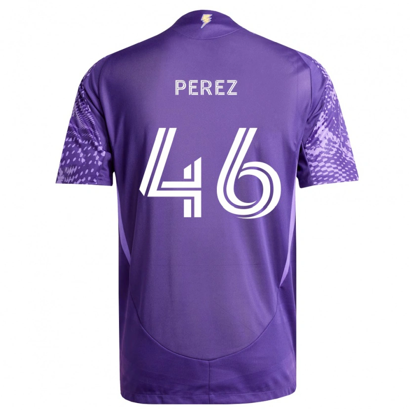 Danxen Kinderen Franco Pérez #46 Paars Wit Thuisshirt Thuistenue 2026/27 T-Shirt