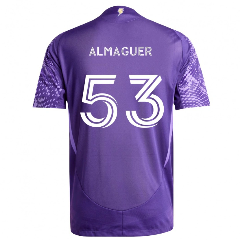 Danxen Kinderen Jorge Almaguer #53 Paars Wit Thuisshirt Thuistenue 2026/27 T-Shirt