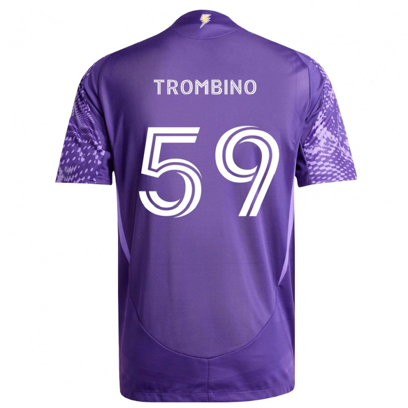 Danxen Kinderen Caleb Trombino #59 Paars Wit Thuisshirt Thuistenue 2026/27 T-Shirt