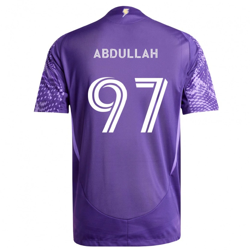 Danxen Kinderen Majed Abdullah #97 Paars Wit Thuisshirt Thuistenue 2026/27 T-Shirt