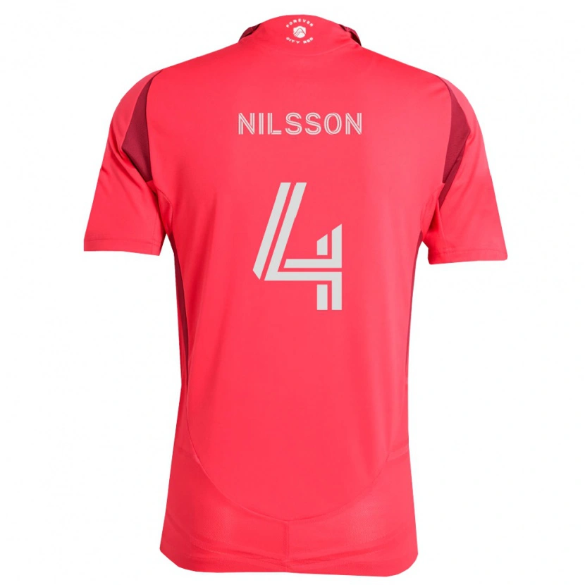 Danxen Kinderen Joakim Nilsson #4 Magenta Wit Thuisshirt Thuistenue 2026/27 T-Shirt