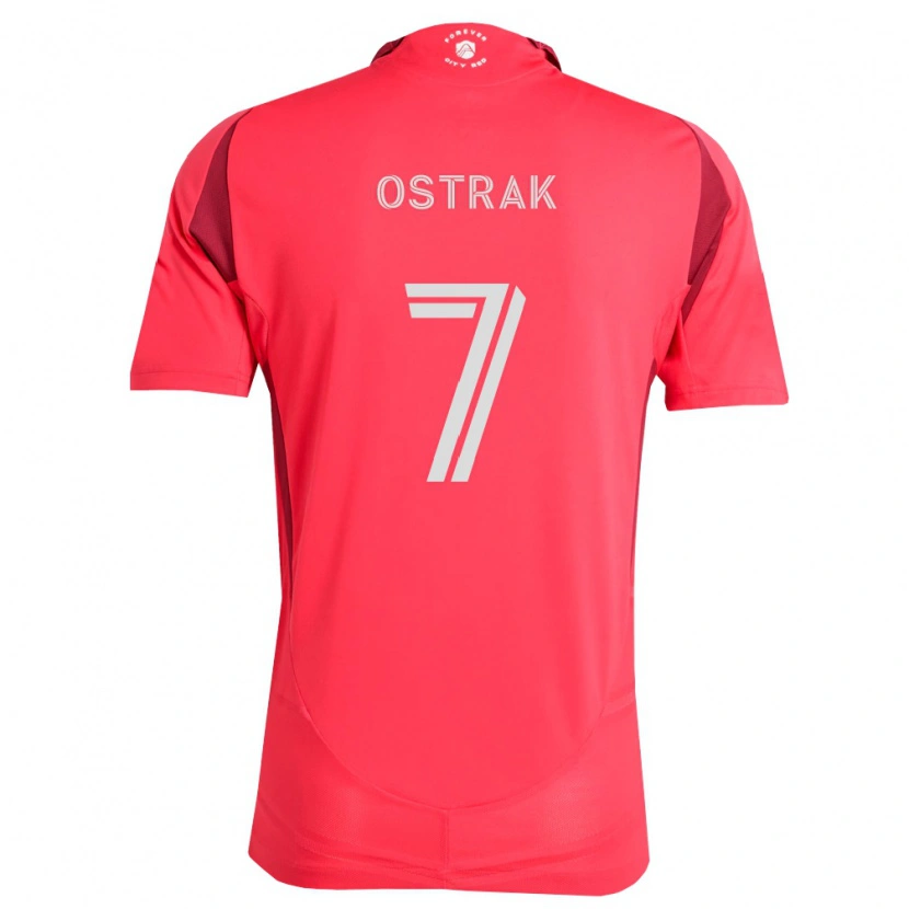 Danxen Kinderen Tomas Ostrák #7 Magenta Wit Thuisshirt Thuistenue 2026/27 T-Shirt