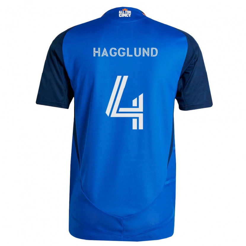 Danxen Kinderen Nick Hagglund #4 Koninklijk Blauw Oranje Thuisshirt Thuistenue 2026/27 T-Shirt
