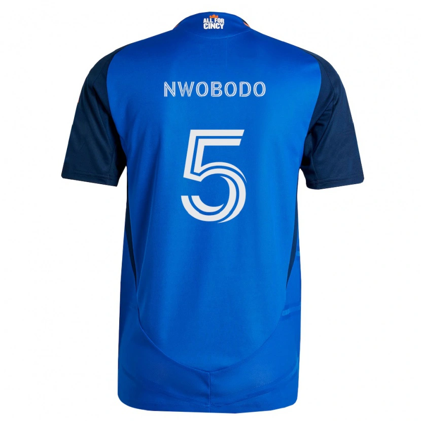 Danxen Kinderen Obinna Nwobodo #5 Koninklijk Blauw Oranje Thuisshirt Thuistenue 2026/27 T-Shirt