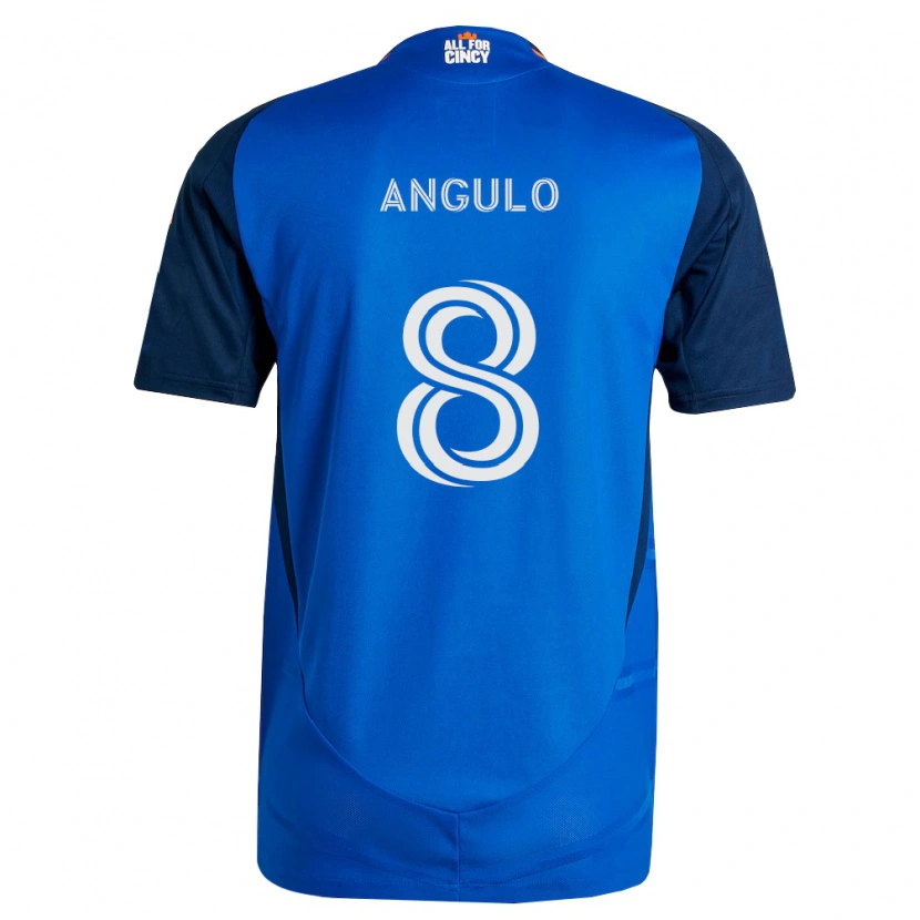 Danxen Kinderen Marco Angulo #8 Koninklijk Blauw Oranje Thuisshirt Thuistenue 2026/27 T-Shirt