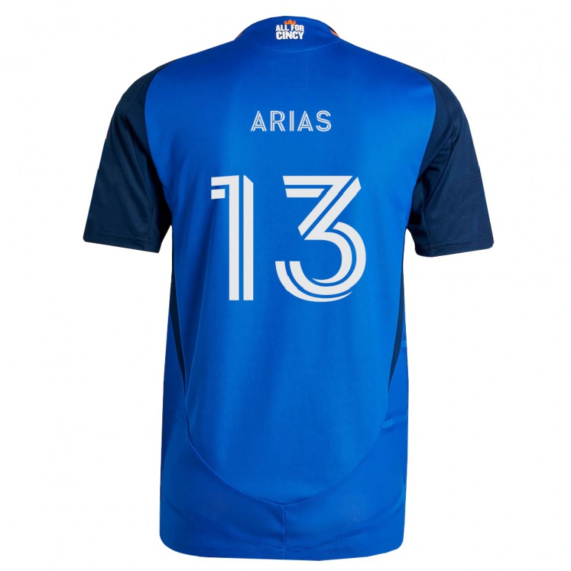 Danxen Kinderen Santiago Arias #13 Koninklijk Blauw Oranje Thuisshirt Thuistenue 2026/27 T-Shirt