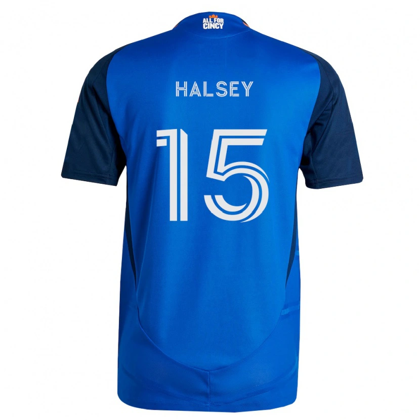 Danxen Kinderen Bret Halsey #15 Koninklijk Blauw Oranje Thuisshirt Thuistenue 2026/27 T-Shirt