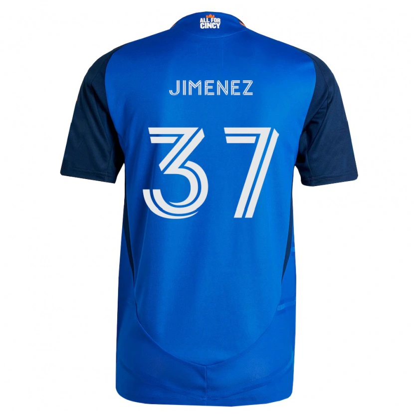 Danxen Kinderen Stiven Jimenez #37 Koninklijk Blauw Oranje Thuisshirt Thuistenue 2026/27 T-Shirt