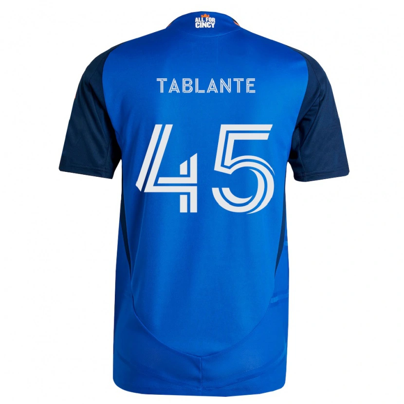Danxen Kinderen Moises Tablante #45 Koninklijk Blauw Oranje Thuisshirt Thuistenue 2026/27 T-Shirt