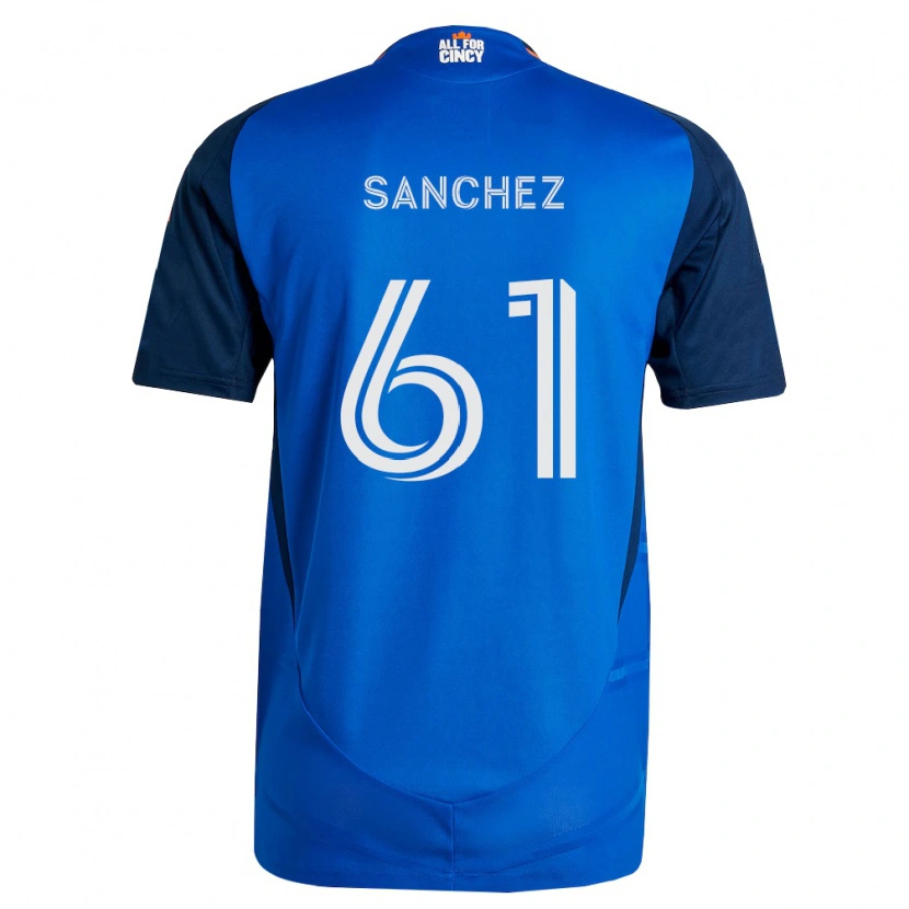Danxen Kinderen Santiago Sanchez #61 Koninklijk Blauw Oranje Thuisshirt Thuistenue 2026/27 T-Shirt