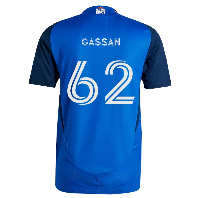 Danxen Kinderen Noah Gassan #62 Koninklijk Blauw Oranje Thuisshirt Thuistenue 2026/27 T-Shirt