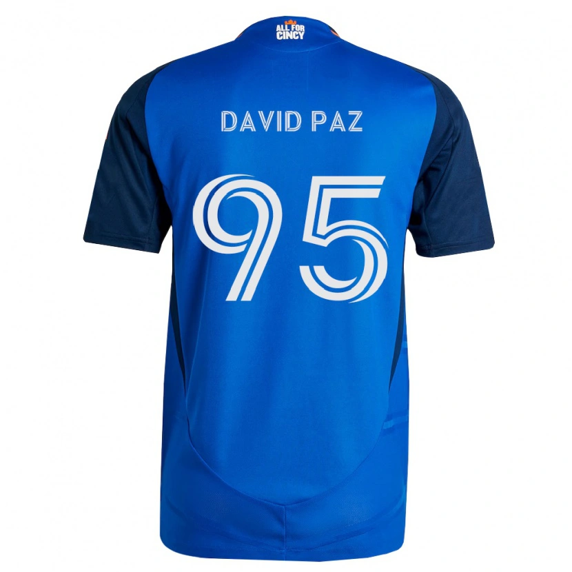 Danxen Kinderen David Paz #95 Koninklijk Blauw Oranje Thuisshirt Thuistenue 2026/27 T-Shirt
